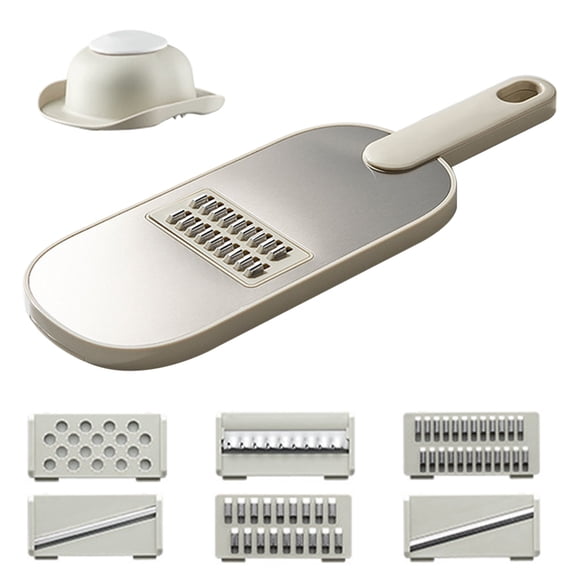 Multifunctional Vegetable Cutter, Mandoline Slicer, Stainless Steel Blades, 1.5L Basket, For Salad Prep And Meal Prep