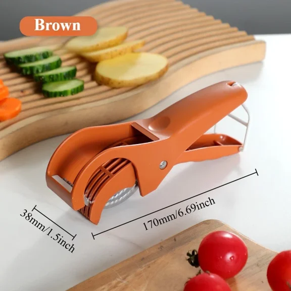 Multifunctional Vegetable Fruit Slicer, Kitchen Stainless Steel Vegetable Cutter for Salad, Fruit & Vegetable Slicing