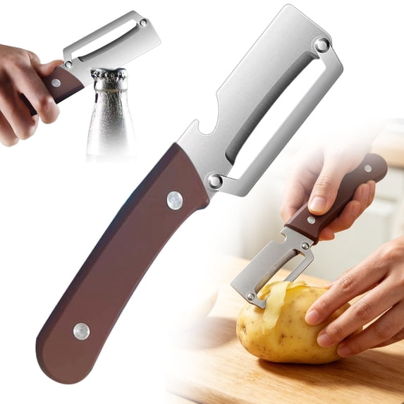 Multifunctional Vegetable Peeler, Shredding for Vegetables, Stainless Steel 2-in-1 Peeler with Non-Slip Handle, Vegetable Peeler Shredder, Kitchen Tool for Fruit Veggie Pumpkin 1Pcs