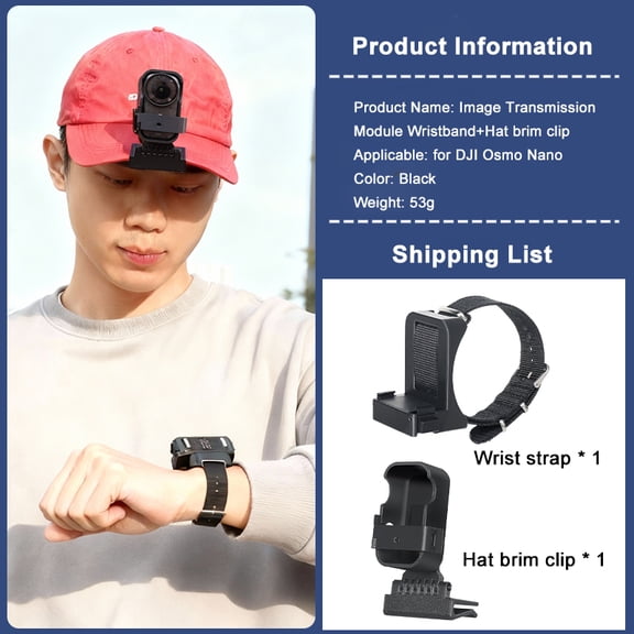 Multifunctional Vision Dock Wristband for DJI Osmo Nano Thumb Camera, Magnetic Quick-Release Wrist Mount , Expansion Protection Accessory