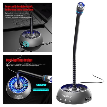 Multifunctional Voice Microphone Speech Recording Mic PC Computer Laptop Notebook Speaker Gaming