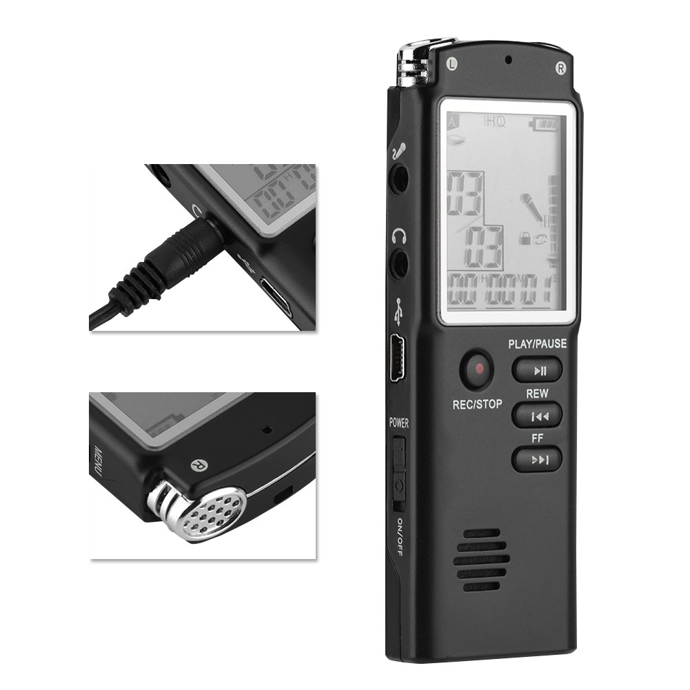 Multifunctional Voice Recorder Intelligent LCD Audio Recording Pen HD