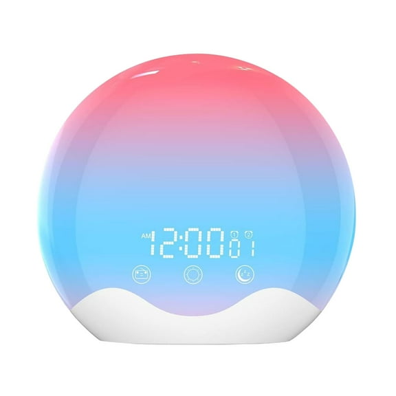 Digital Wake Up Light With 12-Color Simulates Sunrising Lamp For Natural Wake Up Experience