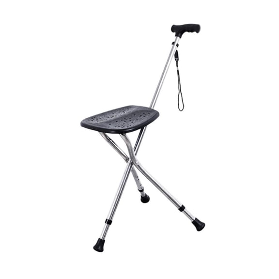 Multifunctional Walking Staffs Nonslip Grip Folding Seats Cushions Convertibles Hiking Stick Outdoor Essential