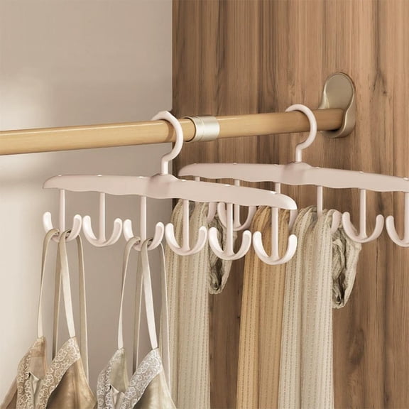 Multifunctional Wall Hook Hanger With Multiple Hooks For Clothes And Bags In Light Coffee Gray Or White