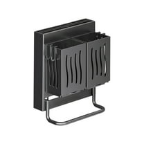Multifunctional Wall-Mounted Kitchen Utensil Storage Rack - Cutlery Organizer with Draining Hooks and Easy-Clean Design