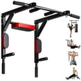 thumbnail image 1 of Multifunctional Wall Mounted Pull Up Bar Chin Up bar Dip Station for Indoor Home Gym Workout, Power Tower Set Training Equipment Fitness Dip Stand Supports to 440 Lbs, 1 of 10