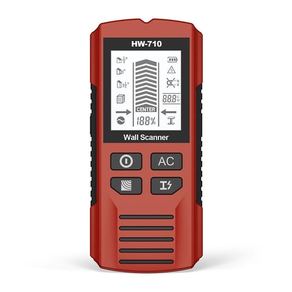 Multifunctional Wall Scanner Detects Metal Pipes and Live Wires Behind Drywall Plaster Wood Concrete