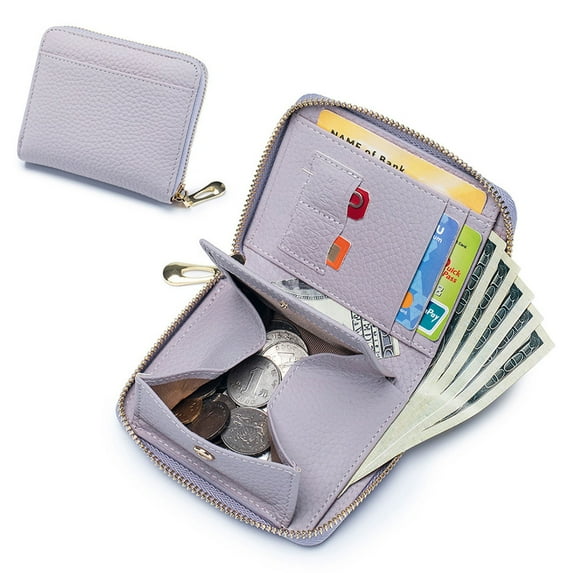 Multifunctional Wallet D, Women's Wallet Rfid Blocking Mini Pocket Purse Card Holder Purse with Zipper Pocket Ladies Credit Card Holder, 1 Wallet