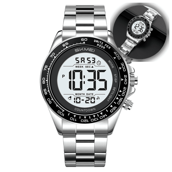 Multifunctional Waterproof Digital Wristwatch with Alarm, Stopwatch, Backlight & Date for Daily Casual Wear Men Women