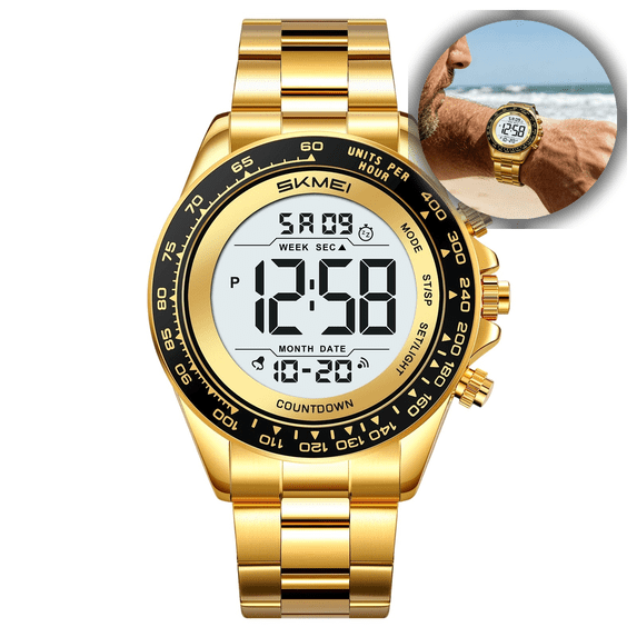 Multifunctional Waterproof Digital Wristwatch with Alarm, Stopwatch, Backlight & Date for Daily Casual Wear Men Women