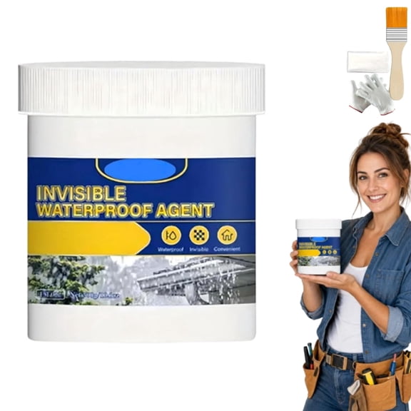 Multifunctional Waterproof Sealant Gel, Waterproof Multi-Purpose Polyurethane Coating Roof Leak Repair, Invisible Wate𝐫proof Sealant, for Roofs, Walls, Cracks, Concrete, Wood