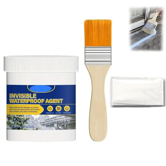 Multifunctional Waterproof Sealant Gel, Waterproof Multi-Purpose Polyurethane Coating Roof Leak Repair, Invisible Wate𝐫proof Sealant, for Roofs, Walls, Cracks, Concrete, Wood