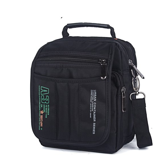 Multifunctional Waterproof Shoulder Bag Casual Travel Messenger Bag,Black