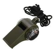 Multifunctional Whistle, 3-in-1 Survival Whistles with Compass Thermometer Lanyard, Green