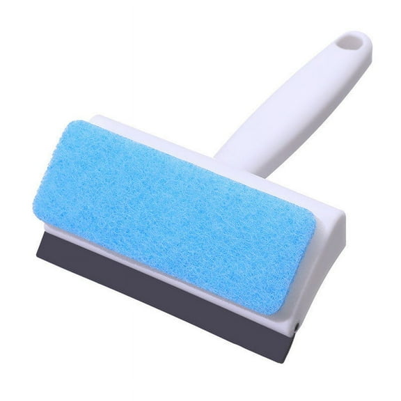 Multifunctional Window Glass Wiper & Wall Tile Cleaner | Double-Sided Mirror Cleaner with Sponge Brush | Non-Woven Cleaning Tool for Household & Commercial Use