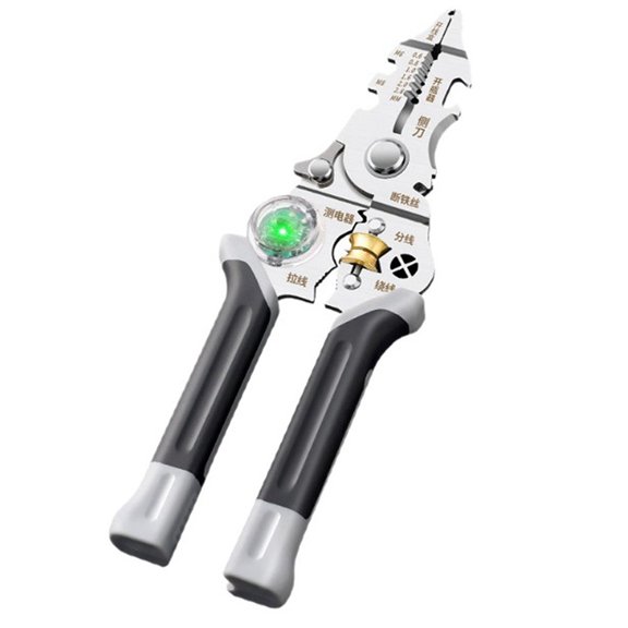 Multifunctional Wire Stripper with Electricity Measurement, Electrician Scissors for Pulling Wires & Cable Management