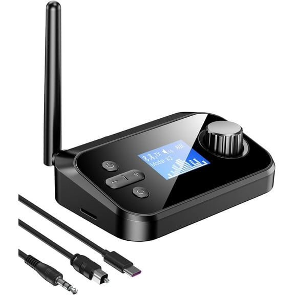 Multifunctional Wireless Audio Transmitter Receiver; 3.5mm AUX Optical Stereo Wireless Adapter DAC Converter For TV PC With 32G C10 High Speed TF Card