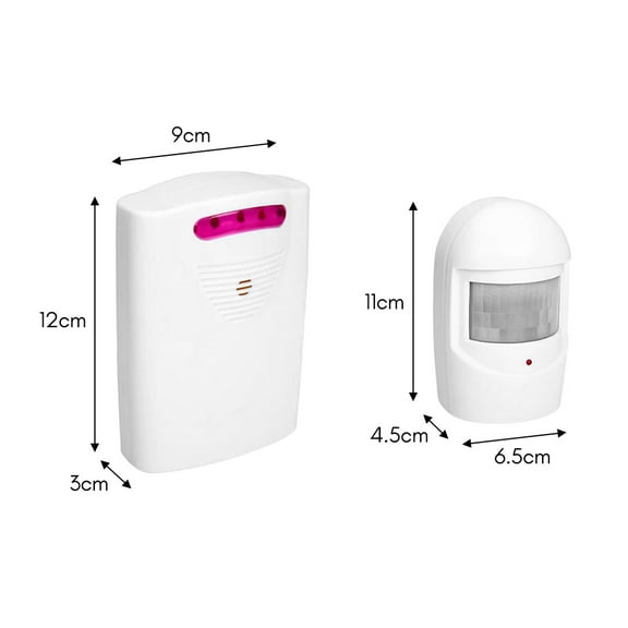 Multifunctional Wireless Driveway IR Motion Sensor Doorbell 1 2 Transmitters for Home Outdoor Use