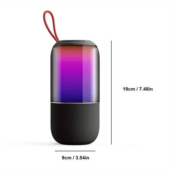 Multifunctional Portable Outdoor Bass Wireless Speaker, 3D Surround Stereo Subwoofer with RGB Lights, Support Hands-Free Calls & USB Charging, Ideal Amplifier for Party, Camping, Movie & Music