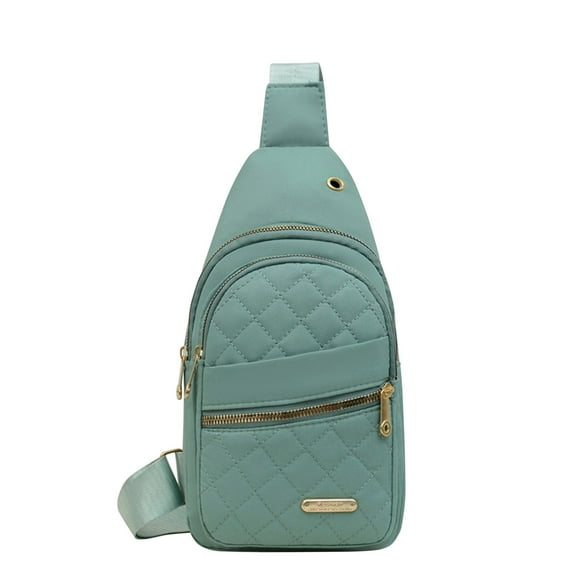 Multifunctional Women's Chest Bag - Stylish Shoulder Messenger Bag for Hiking, Camping, and Shopping - Waterproof Fabric with Multiple Compartments and Headphone Port