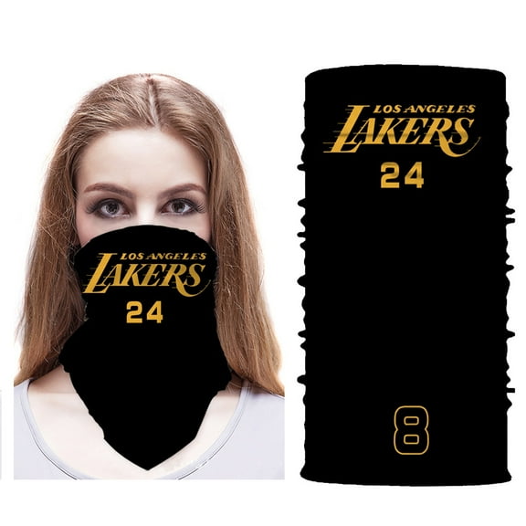 Multifunctional Women's Headwear Balaclava Headband Neck Gaiter Bandanas, Lakers