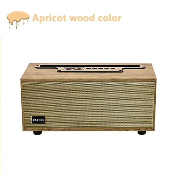 Multifunctional Wooden Bluetooth Speakers Wireless Bass Gun Remote Audio System Portable Home Theater Fm Broadcast