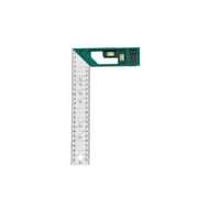 Multifunctional Woodworking Carpenter Tools L Shape Square with Bubble Level Stainless Marking Gauge Ruler Manual Tool