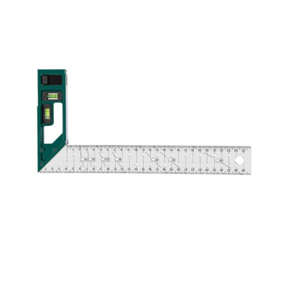 Multifunctional Woodworking Carpenter Tools L Shape Square with Bubble Level