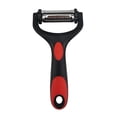 thumbnail image 1 of Multifunctional Y Peeler for Kitchen, 7.9" Rotary Stainless Steel Fruit & Veggie Peeler with Anti-Slip Handle, Sharp Potato Carrot Peeler Shredder Red & Black,1-Pack, 1 of 8