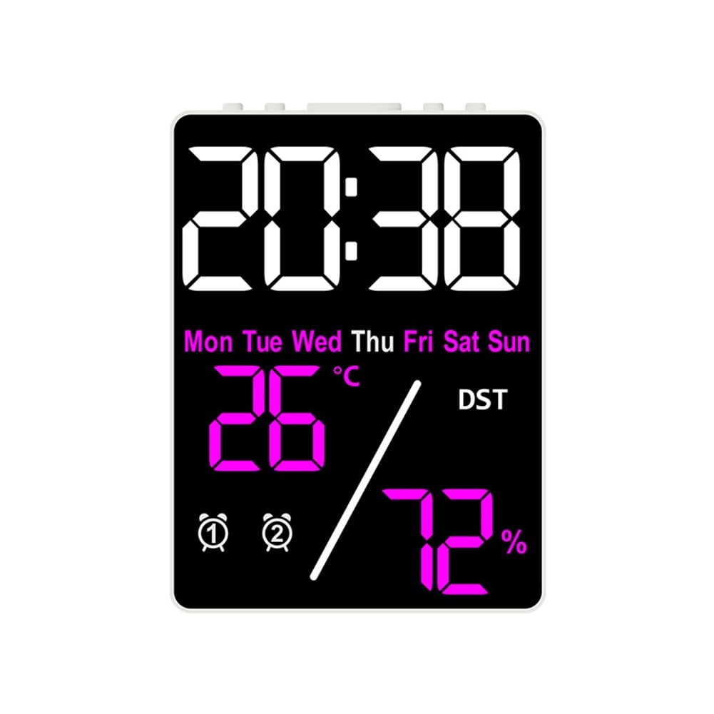 Multifunctional electronic clock with simple setting of temperature and