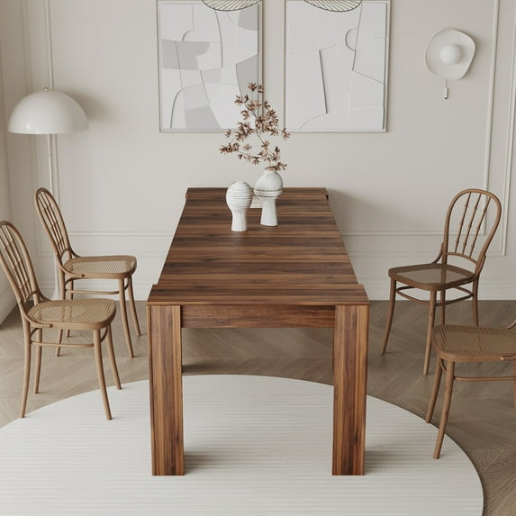Multifunctional extendable console table Walnut
