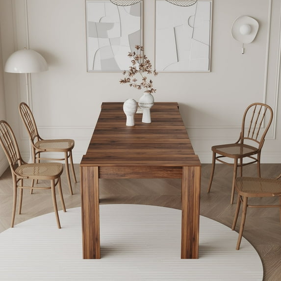 Multifunctional extendable console table, Walnut