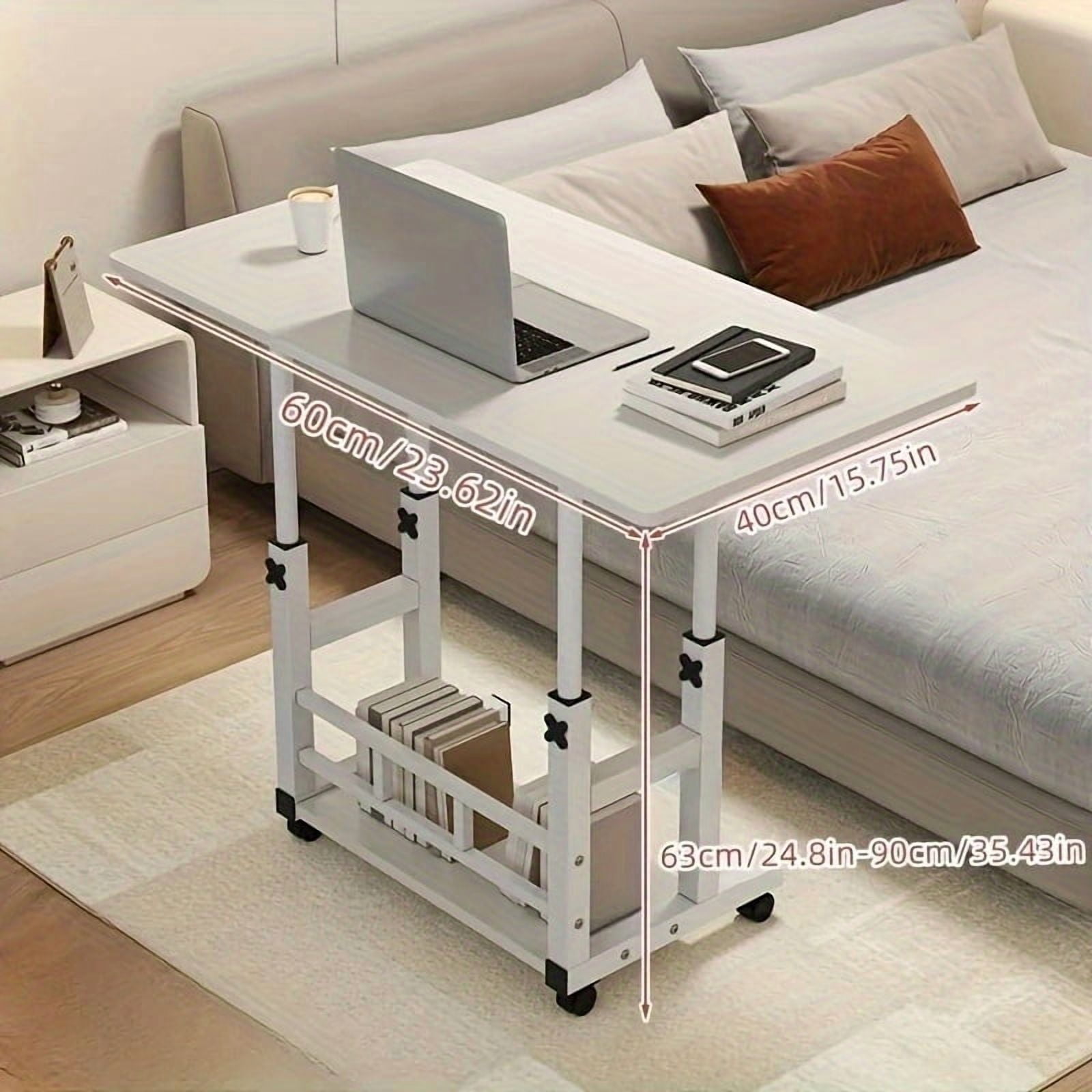 Multifunctional folding table with wheels, adjustable height and ...