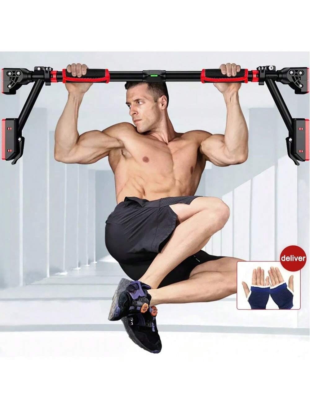 Multifunctional household pull-up bar, no-drill horizontal bar, door frame/wall dual mode, fitness training wonder tool