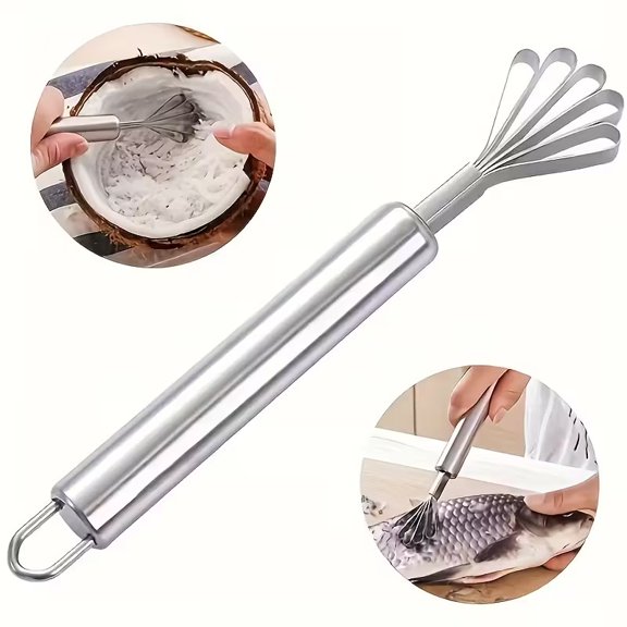 Multifunctional manual coconut slicer and fish scale remover | Safety non-slip handle | Essential kitchen tools