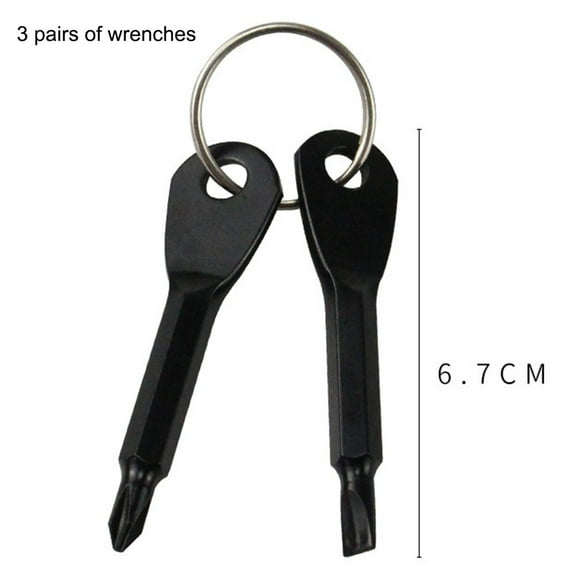 Multifunctional portable screwdriver multi-tool with key for ring for outdoor use