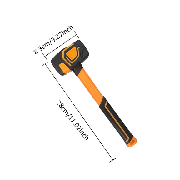 Multifunctional rubber hammer tile soft rubber percussion hammer square hammer construction worker professional hand tool