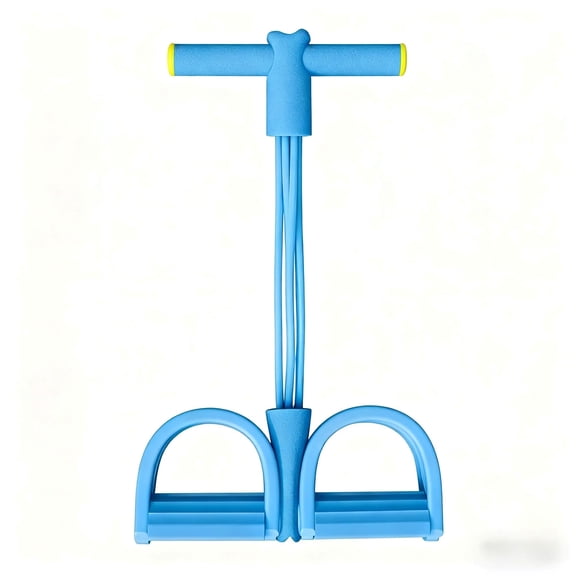 COREBAY Multifunctional Tension Rope, 6-Tube Elastic Yoga Resistance Band, Pull Up Exercise Band for Abdomen, Waist, Arms, Legs, Full Body Home Workout Training,Blue.