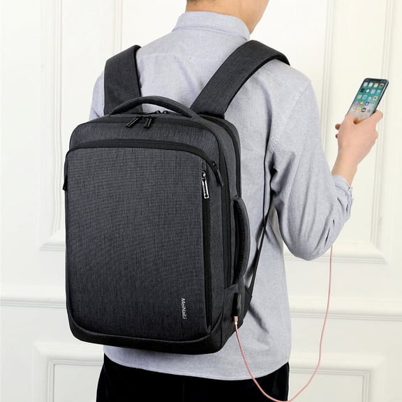 Multifunctional usb travel business 15 inch computer backpack,Blue