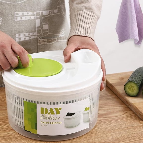 Multifunctional vegetable dehydrator, large capacity, transparent, 3L large capacity, 225*225*155mm, hand-cranked rotary flushing