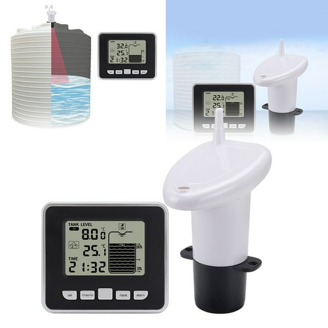 Multifunctional water tank level gauge with indoor temperature gauge