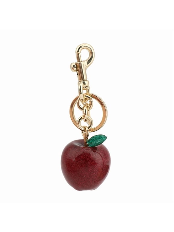 Multifuntional Apples Shaped Charm Key Rings Decorative Handbag Accessory Alloy Texture Suitable for Gifting to Women