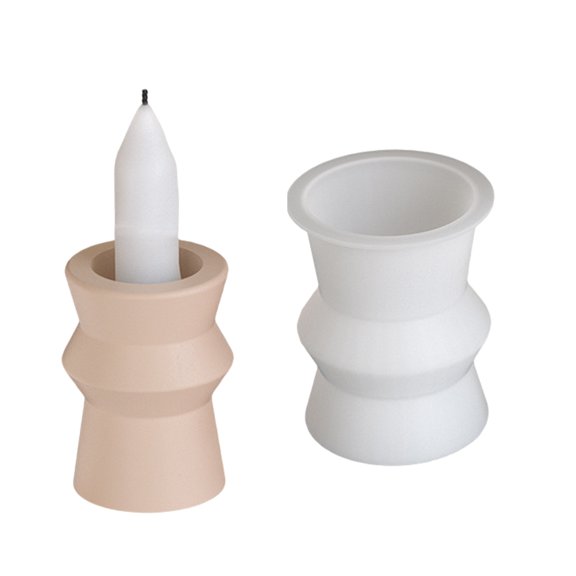 Multifuntional Base Molds Crafting Moulds Round Shape Candlestick Molds Silicone Bracket Molds for