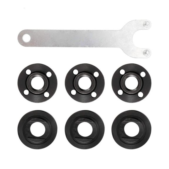 Multifuntional Grinder Flange Nut and Wrench Metal Texture Replacement Part Suitable for Various Angle Grinders Models
