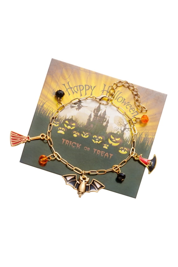Multifuntional Horror Themed Chain Bracelet Fashion Wrist Accessory Zinc Alloy