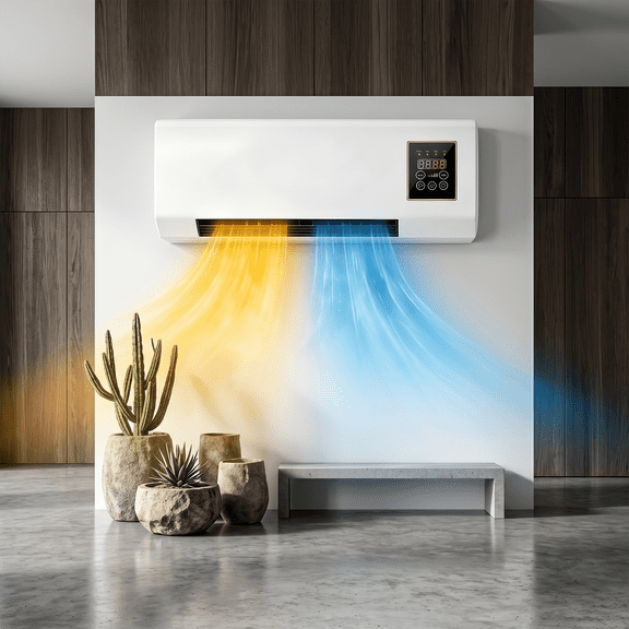 Multifuntional Small Air Conditioner, Wall Mounted 2-in-1 Heating Machine Highly Efficient Wide Angles Mobile, Adjustable Thermostat for Bedroom Living Room Office