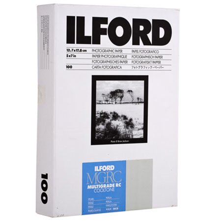 Ilford Multigrade RC Cooltone VC B & W Enlarging Paper - 5x7"-100 Sheets - Pearl Surface