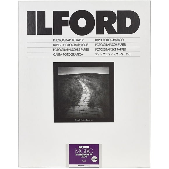 Ilford Multigrade V RC Deluxe Pearl Surface Black & White Photo Paper, 190gsm, 9.5x12", 10 Sheets