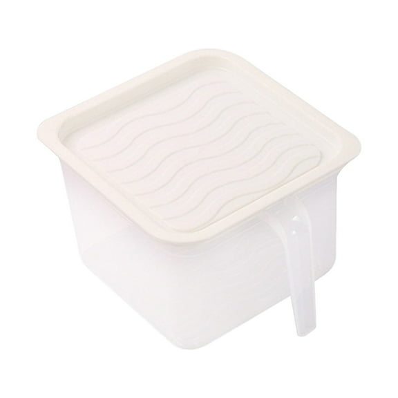 Multigrain Barley Nut Candy Dry Storage Jar | Transparent Plastic Food Grade Container with Handle | Stackable Rectangular Design | Wide Mouth Airtight Locking Lid | 1-Pack | Pantry Organization